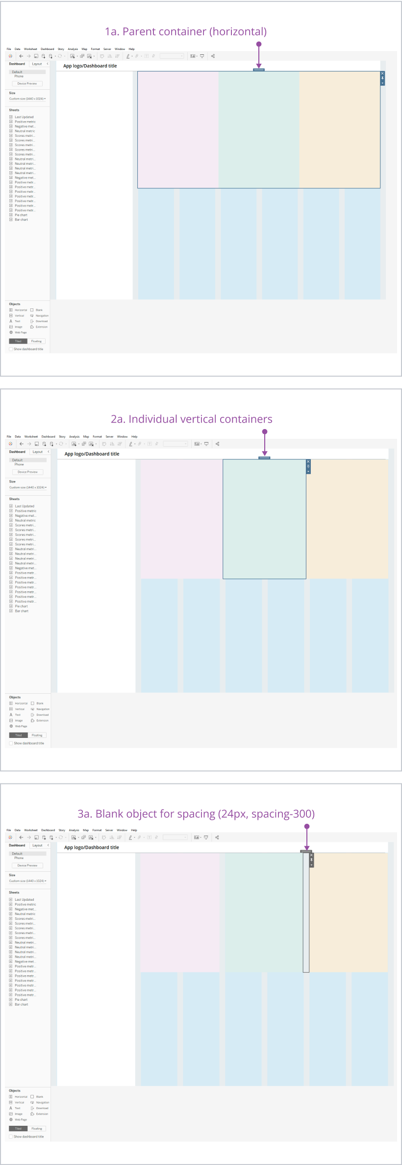 Horizontal container nesting